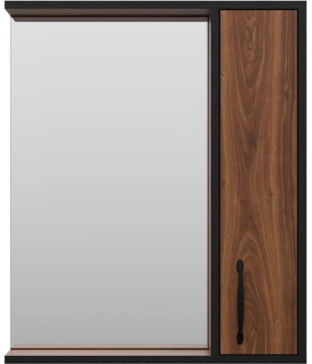 Зеркало со шкафом Misty Кедр 60 R П-Кед04060-011П Орех Черное