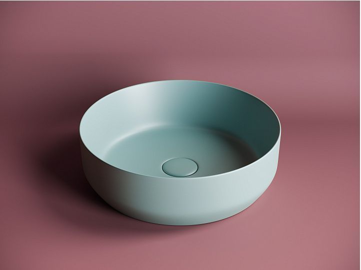 Умывальник CERAMICANOVA Element чаша накладная круглая (цвет Зеленый Матовый) CN6022MLG Умывальник CERAMICANOVA Element чаша накладная круглая (цвет Зеленый Матовый) CN6022MLG