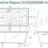 Чугунная ванна Delice Repos 170х70 DLR220508R-AS с ручками с антискользящим покрытием