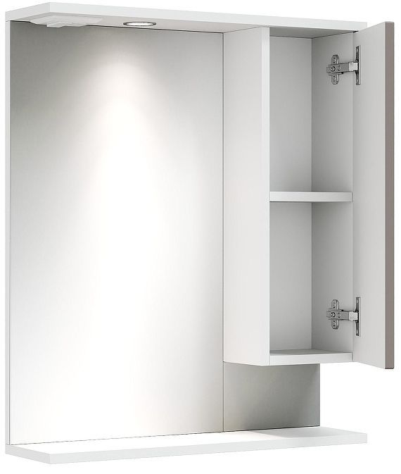 Зеркало со шкафом Onika Марви 60 R 206088 с подсветкой цвет Белый Мокко