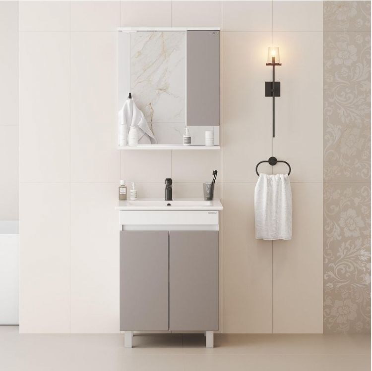 Зеркало со шкафом Onika Марви 60 R 206088 с подсветкой цвет Белый Мокко