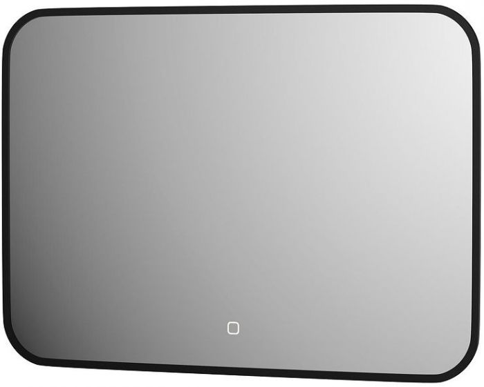 Зеркало Defesto Aura 70х50 DF 2974SH с подсветкой 21W-3000K/Сенсорный выключатель/Теплый белый свет/Черная рама