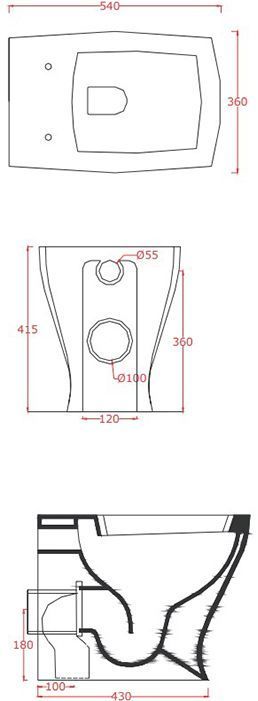 Чаша унитаза ARTCERAM Jazz JZV002 01 00 Чаша унитаза ARTCERAM Jazz JZV002 01 00