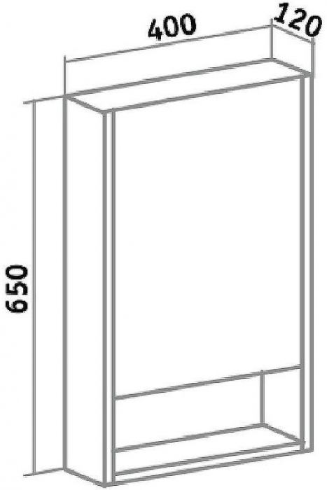 Зеркальный шкаф Runo Микра 40 R УТ000002341 Белый