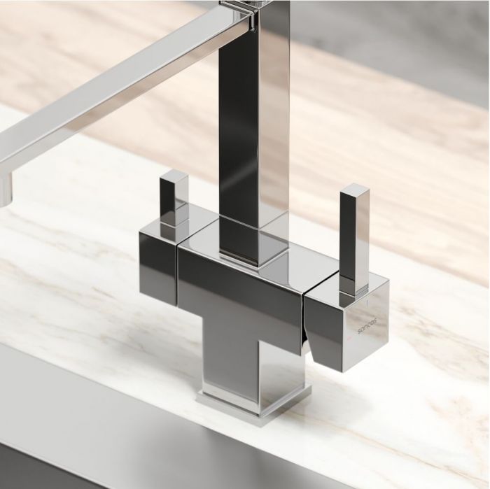 Смеситель для кухни Sancos Moro с гибким изливом, цвет хром/черный, SC4006CH