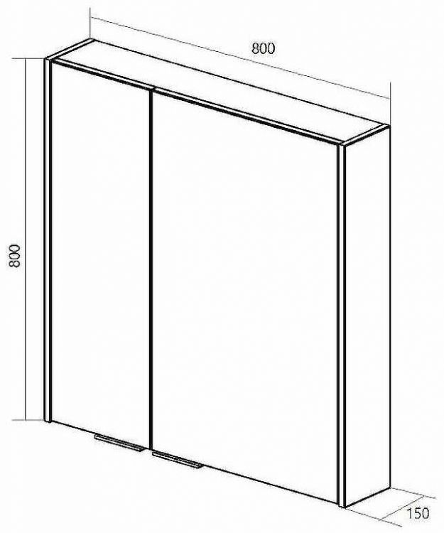 Зеркальный шкаф 1MarKa Gaula 80 У92543 Графит матовый Зеркальный шкаф 1MarKa Gaula 80 У92543 Графит матовый