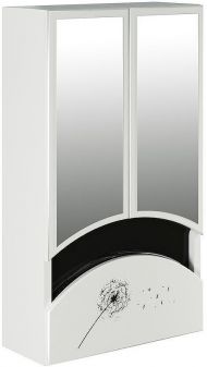 Зеркальный шкаф Mixline Радуга 46 528041 Белый Черный Одуванчик