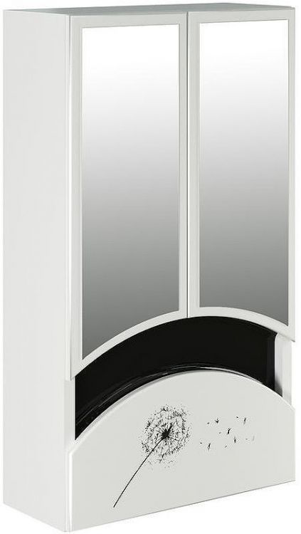 Зеркальный шкаф Mixline Радуга 46 528041 Белый Черный Одуванчик