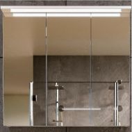 Зеркальный шкаф Бриклаер Кристалл 75 4627125415999 с подсветкой Белый