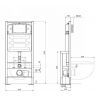 Инсталляция Aquatek Standart 50 INS-0000016 для унитаза без клавиши смыва