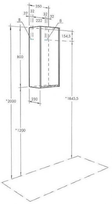 Подвесной шкаф Aquaton Марти 35 1A270203MY010 Белый глянцевый Дуб эндгрейн