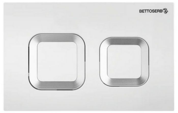 Инсталляция Bettoserb Sava Fix Slim SET40006488G для унитаза с клавишей смыва цвет Белый глянцевый Хром глянцевый