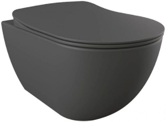 Унитаз биде Creavit Free FE320-00AM00E-0000 подвесной Антрацит матовый без сиденья