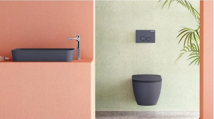 Унитаз биде Creavit Free FE320-00AM00E-0000 подвесной Антрацит матовый без сиденья