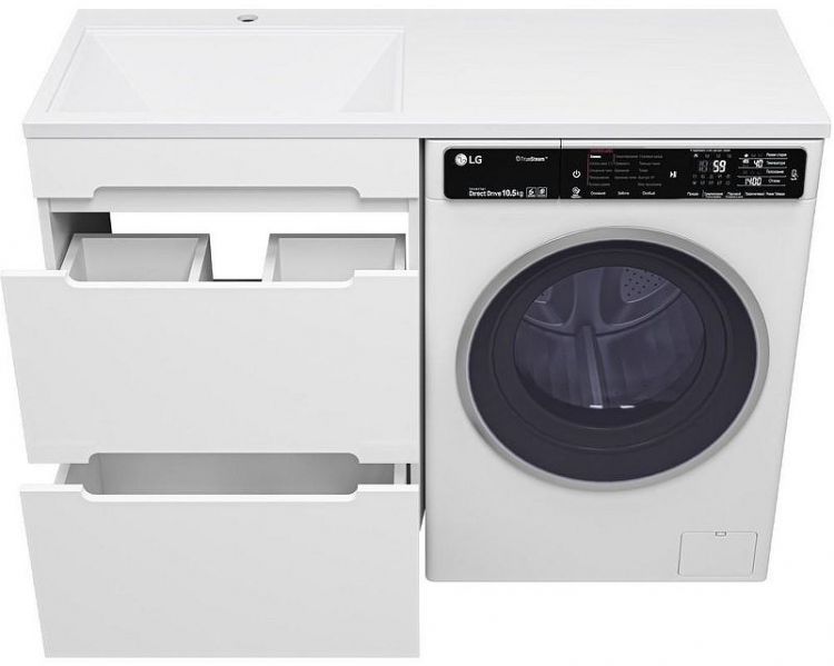 Тумба под раковину Misty Байкал 120 Э-Бай06055-022Я Белая