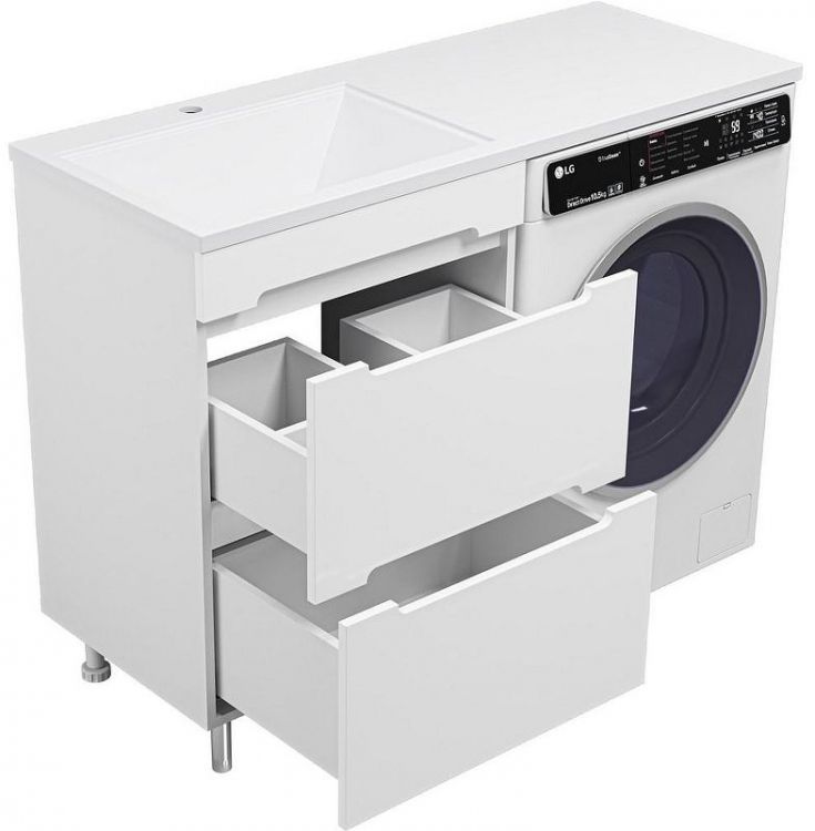 Тумба под раковину Misty Байкал 120 Э-Бай06055-022Я Белая