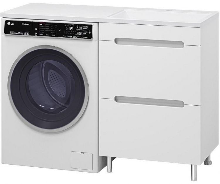 Тумба под раковину Misty Байкал 120 Э-Бай06055-022Я Белая