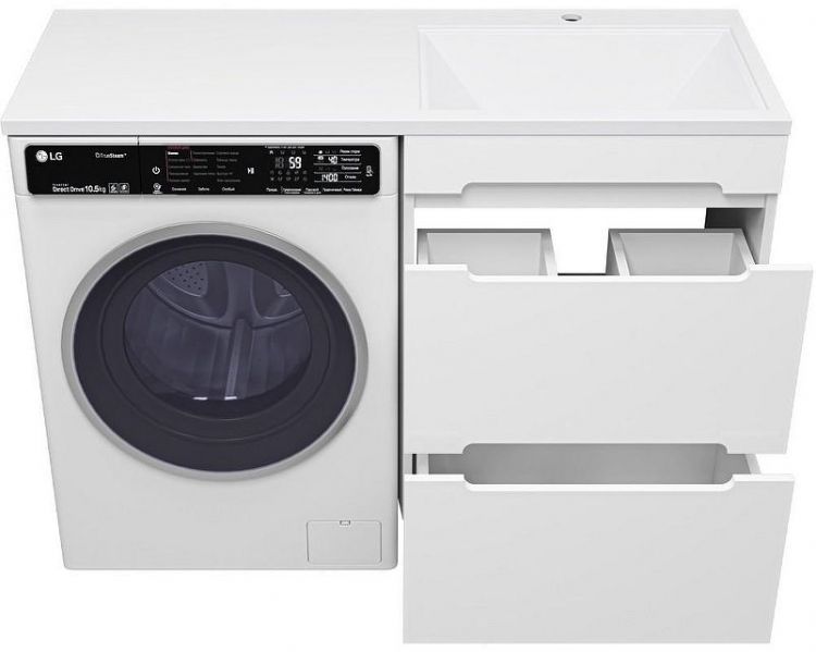 Тумба под раковину Misty Байкал 120 Э-Бай06055-022Я Белая