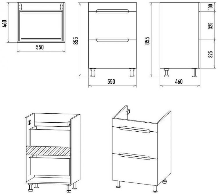 Тумба под раковину Misty Байкал 120 Э-Бай06055-022Я Белая