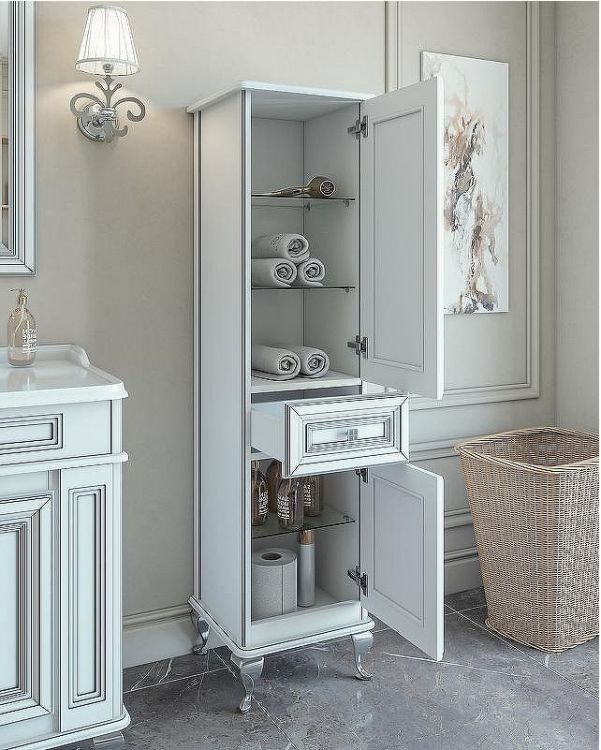 Шкаф пенал Caprigo Fresco 42 R 10650R-В016 Белый матовый Шкаф пенал Caprigo Fresco 42 R 10650R-В016 Белый матовый