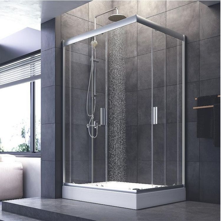 Душевой уголок AM.PM Gem 120x90 W90G-404-120290-MT профиль Хром матовый стекло прозрачное Душевой уголок AM.PM Gem 120x90 W90G-404-120290-MT профиль Хром матовый стекло прозрачное