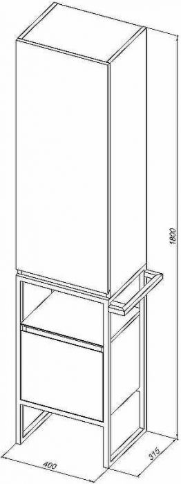Шкаф пенал Allen Brau Priority 40 L 1.31006.WM Белый матовый