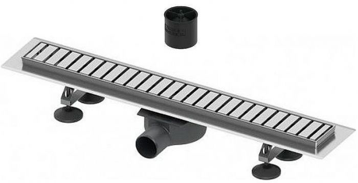 Душевой лоток Tece Linus 90 15100099 с решеткой straight Хром