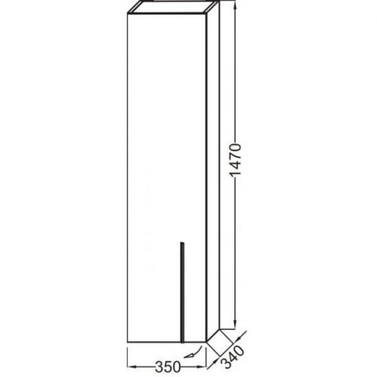 Шкаф-пенал Jacob Delafon Nouvelle Vague EB3047G-NR2 коричневая кожа Шкаф-пенал Jacob Delafon Nouvelle Vague EB3047G-NR2 коричневая кожа