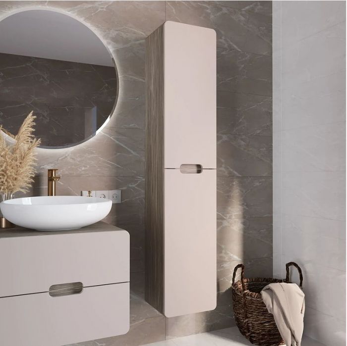 Шкаф пенал 1MarKa Vortex 35П Ц0000033025 подвесной цвет Орех каньон коньяк Латте фактурный