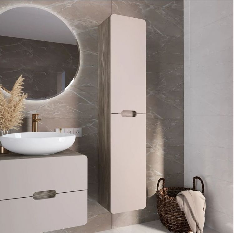 Шкаф пенал 1MarKa Vortex 35П Ц0000033025 подвесной цвет Орех каньон коньяк Латте фактурный