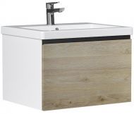Тумба под раковину Vigo Cross 60 403 подвесная цвет Дуб давос натуральный Белый
