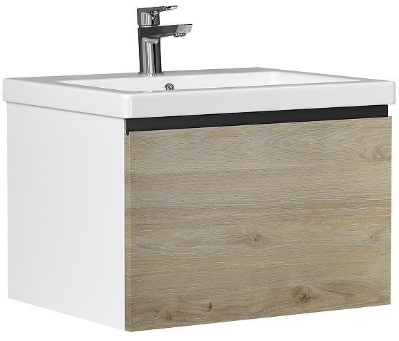 Тумба под раковину Vigo Cross 60 403 подвесная цвет Дуб давос натуральный Белый