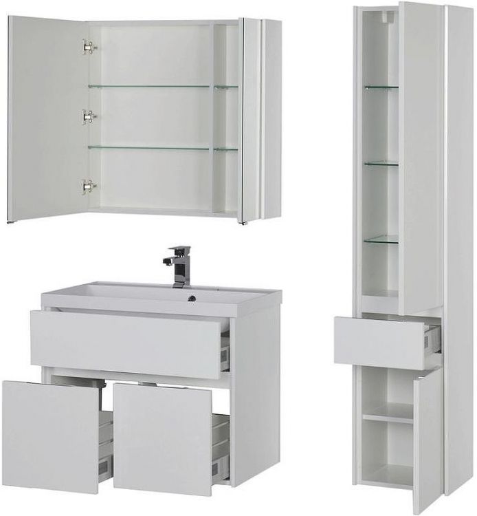 Комплект мебели для ванной Aquanet Латина 80 179839 подвесной Белый