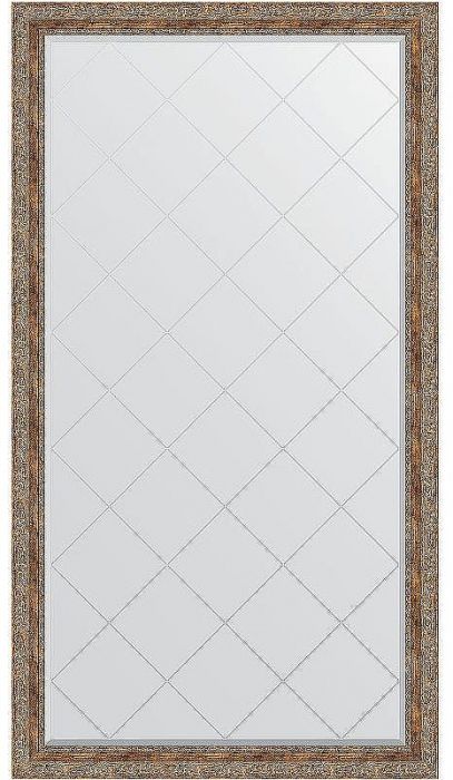 Зеркало Evoform Exclusive-G Floor 200х110 BY 6354 с гравировкой в багетной раме - Виньетка античная бронза 85
