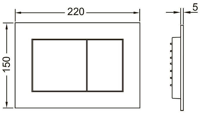 Комплект унитаза Avimano Promotion 1000080 с инсталляцией Tece Profil 9400412 с сиденьем Микролифт и клавишей смыва Хром глянцевый