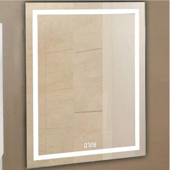 Зеркало Relisan Wendy 800х900 Гл000024380 с подсветкой с сенсорным выключателем и часами