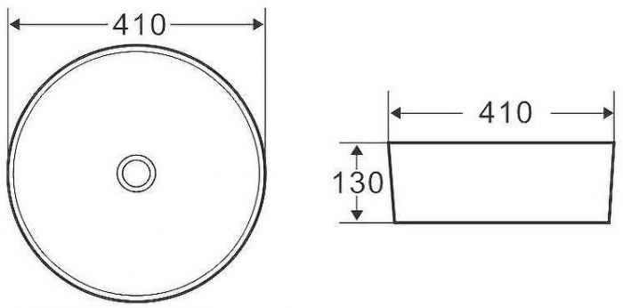 Раковина-чаша BelBagno 41 BB1315-H311 Серая матовая