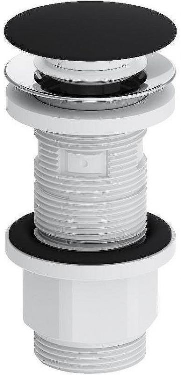 Донный клапан Damixa Option 210600300 click-clack Черный матовый Донный клапан Damixa Option 210600300 click-clack Черный матовый