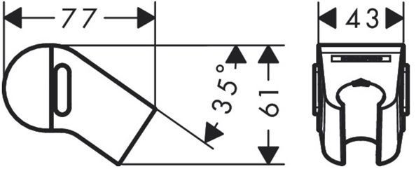 Hansgrohe WallStoris Слайдер с кнопкой, цвет: матовый белый