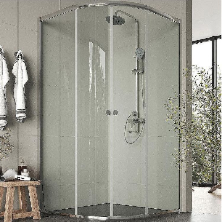 Душевой уголок Agger A01-100TCR/G 100x100 профиль Хром стекло прозрачное