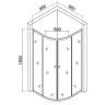 Душевой уголок Agger A01-100TCR/G 100x100 профиль Хром стекло прозрачное
