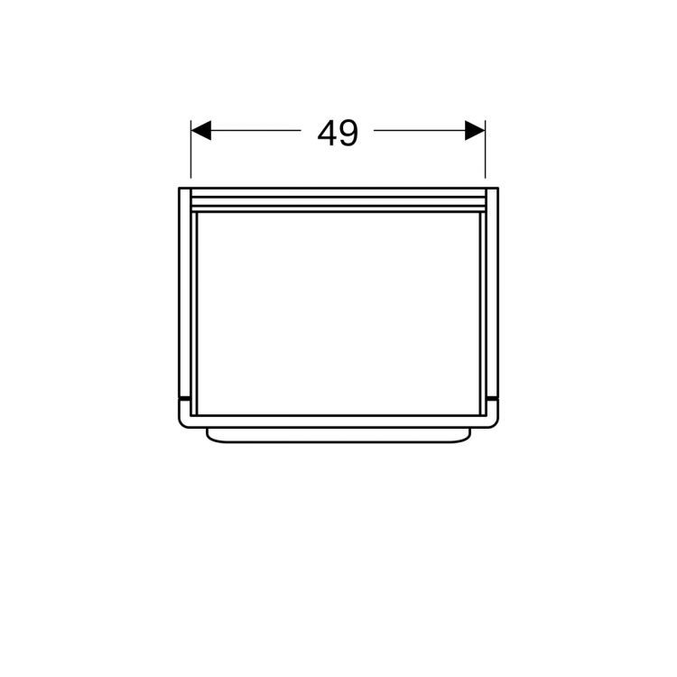 Тумба под раковину Geberit myDay, 54x41, белый глянец [Y824065000]