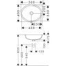 Hansgrohe Xuniva D Раковина 45x35см., встраиваемая, без отв., цвет: белый