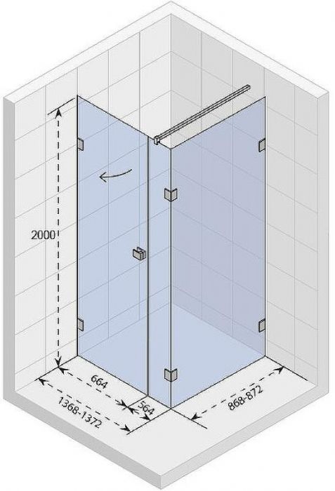 Душевой уголок Riho SZ Scandic NXT X204 140х90 P G001090120 (GX08047C2) профиль Хром стекло прозрачное