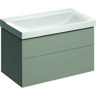 Тумба под раковину Geberit Xeno? 880х530х462 мм, 1 маленький и 1 большой ящики, матовый серый [500.509.00.1]