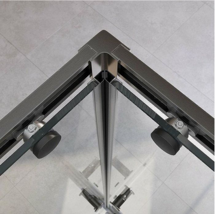 Душевой уголок Cezares Relax-304 100x100 RELAX-304-A-2-100-C-GM профиль Оружейная сталь стекло прозрачное