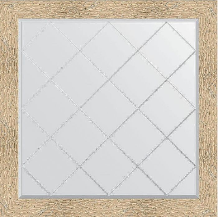 Зеркало Evoform Exclusive-G 106х106 BY 4451 с гравировкой в багетной раме - Золотые дюны 90