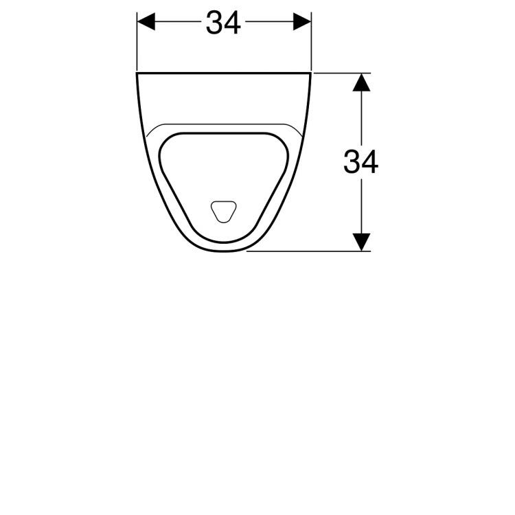 Писсуар Geberit Alivio с сетчатым фильтром, скрытый подвод [238000000]