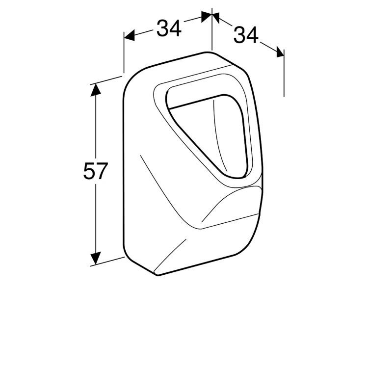 Писсуар Geberit Alivio с сетчатым фильтром, скрытый подвод [238000000]