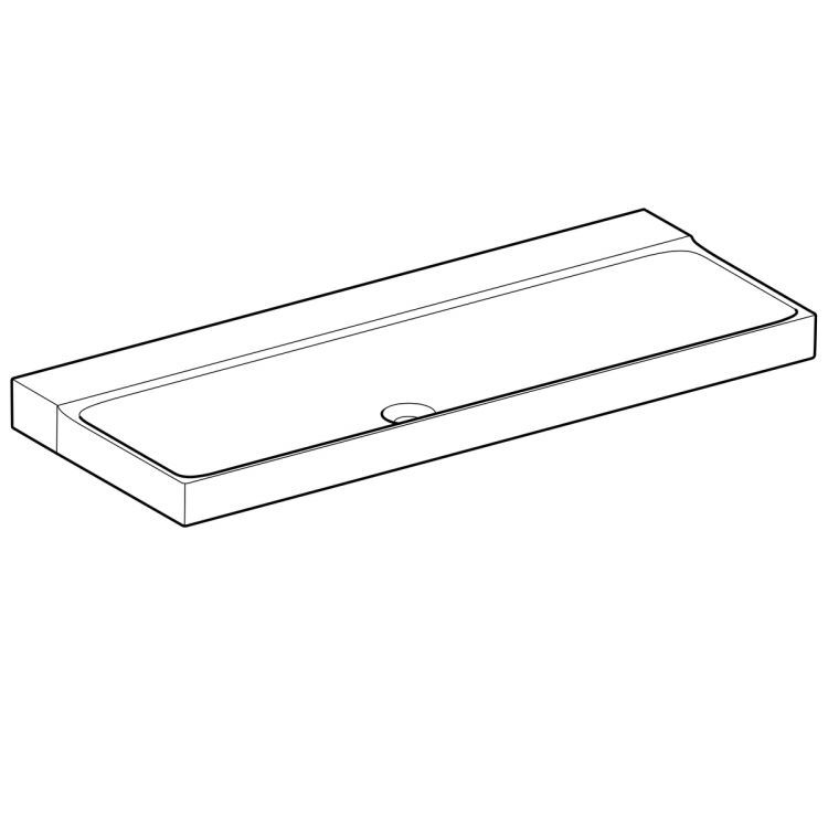 Раковина Geberit Xeno?  без отверстия, без перелива 120х48 [500.552.01.1]